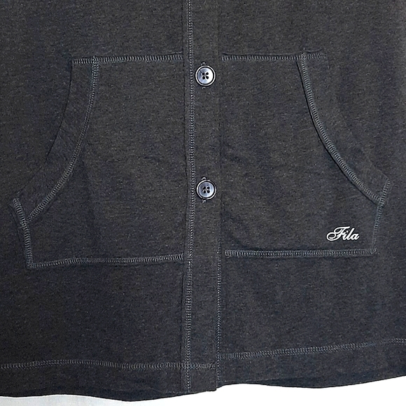 FILA Charcoal Heathered Hoodie Tunic Dress - Picture 6 of 7